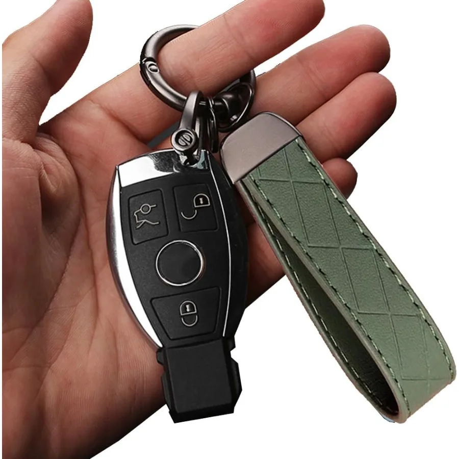 Rotatable Leather Keychain Universal Car Key Holder