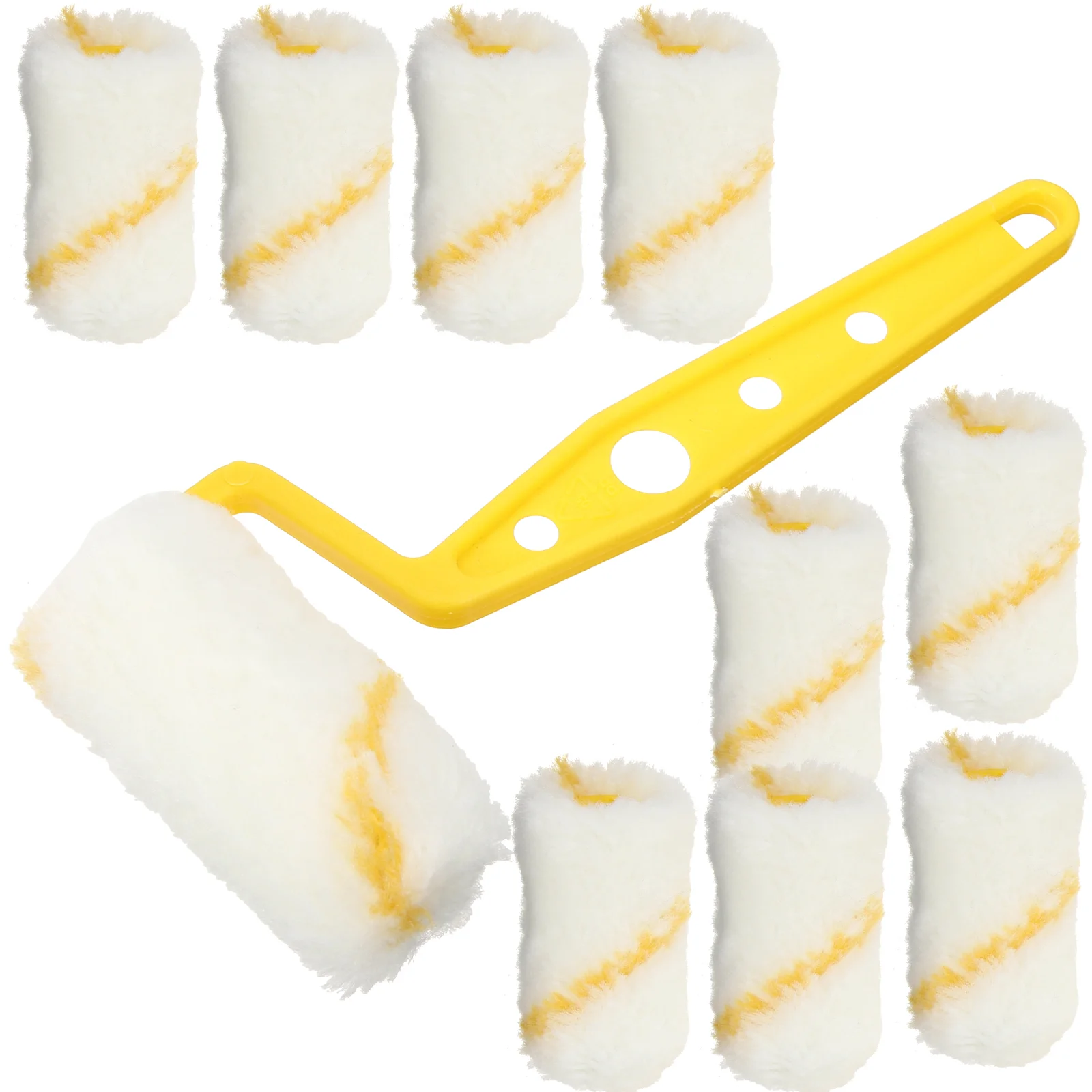 

Roller Brush Set Paint Rollers for Painting Walls Household Drawing Tool Plastic Acrylic Portable Handle