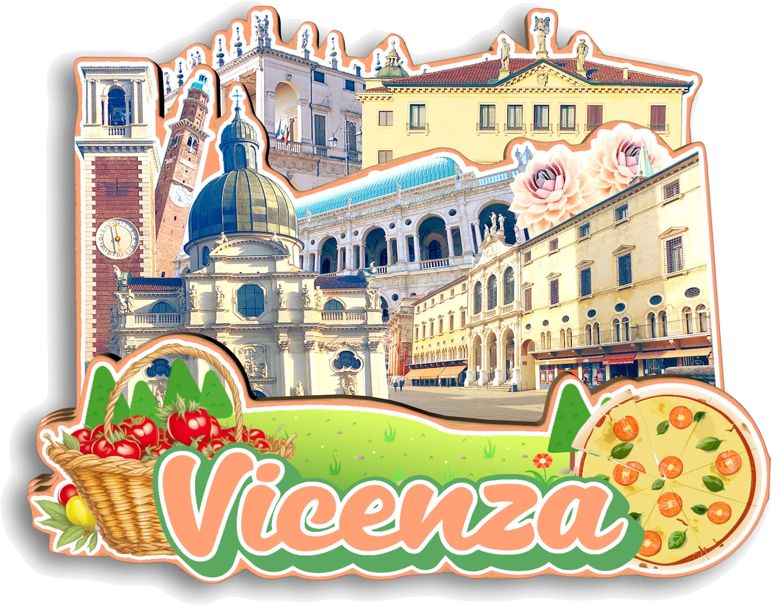 Alghero Reggio Emilia Treviso Arezzo Ravenna Como Vicenza Taormina Gallipoli Italy Fridge Magnet Travel Souvenir Gift