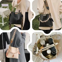 New Fashion Women's Shoulder Bag Large Capacity Ribbon Chain Bucket Bag Crossbody Bag Daily Commuting 4