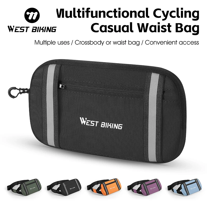 WEST BIKING Multifunctional Outdoor Sports Storage Waist Bag Mobile Phone Pouch Running Cycling Shoulder Bag Cycling Equipment