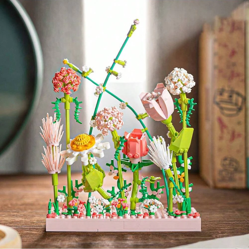 Flower Blocks Bonsai Plant Model Bricks Home Decoration Toy