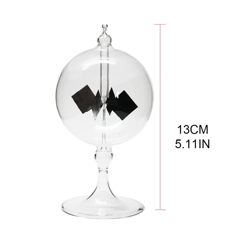 For Sun Light Energy Spinning Vanes Radiation Dosimeter Clear Solar Power Radiometer Glass Radiometer Science Education 6