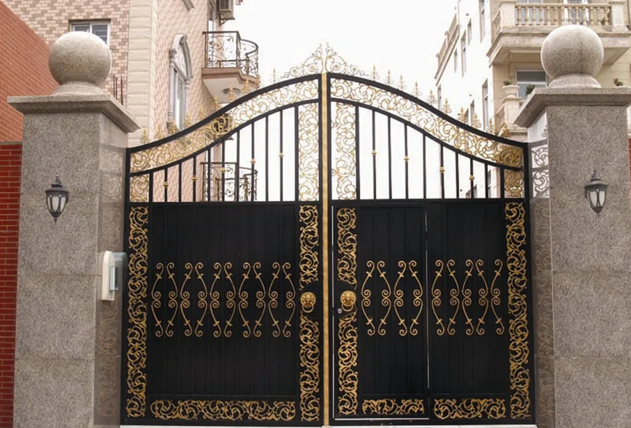 Golden Supplier Cheap Wrought Iron Gates Double Door Iron Gates Iron Gates Models 6