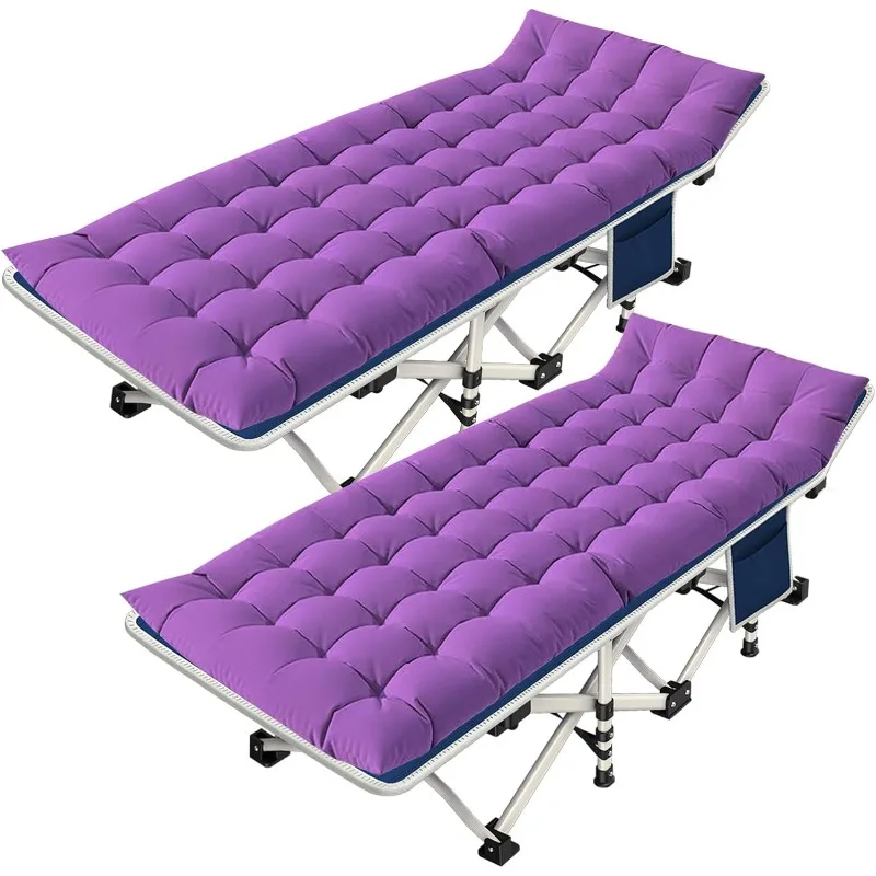 2 Pack Camping Cot with Mattress 4