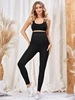 Maternity Leggings Over The Belly-Women High Waisted Pregancy Yoga Pants Workout Active with Pockets 4