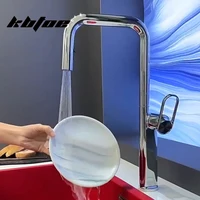 ก๊อกน้ำอ่างล้างจานแบบดึงออกได้ 360 องศา °   ก๊อกน้ำผสมร้อน/เย็นแบบติดตั้งบนฝักบัว พร้อมหัวฉีดแบบหมุนปรับได้ ดีไซน์หรูหรา สีดำ/โครเมียม 3