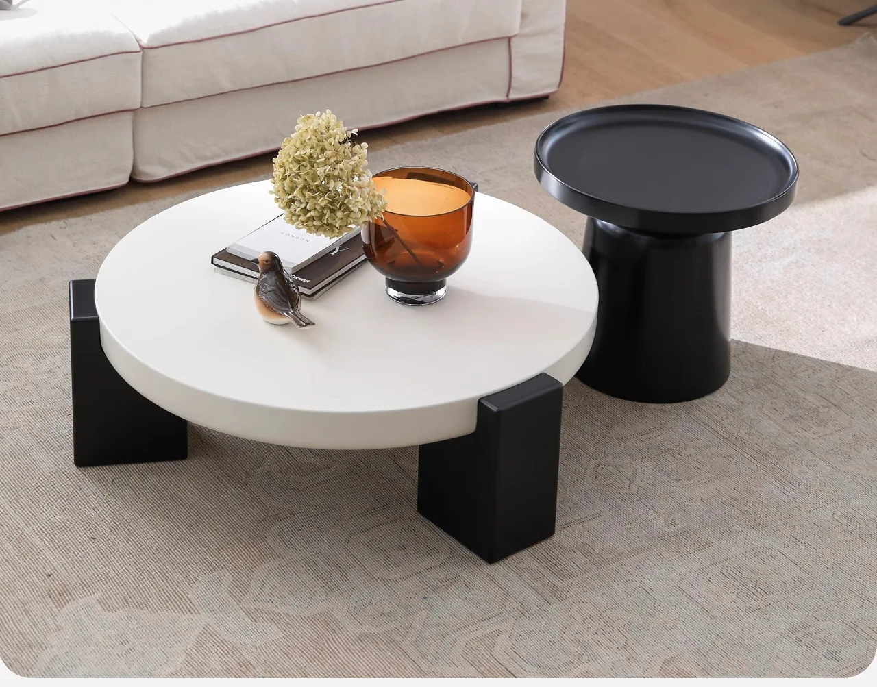 Nordic Coffee Tables Japanese Round Small Unique Side Table Glam Minimalist Cute Mesa De Centro De Sala Living Room Furniture