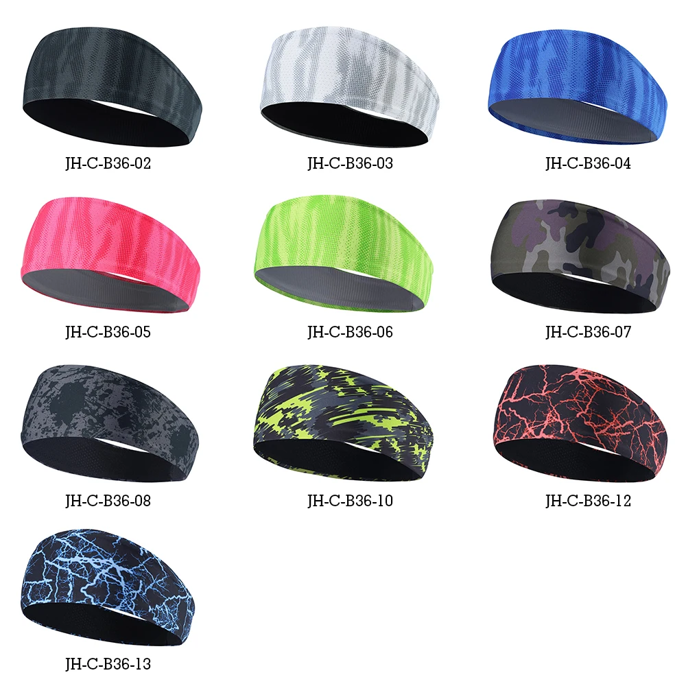 Men Sports Headband Running Fitness Sweatband Elastic Cycling Yoga Gym Headscarf Bicycle Tennis Hair Band Ear Head Bandage Women sports hair band sports headband sports sweatband cooling sweatband yoga hair accessories