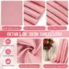 Rose gold Imitation Silk Satin Wedding Solid Color Rectangular Banquet Rable Tea Table Cloth Tablecloth 4