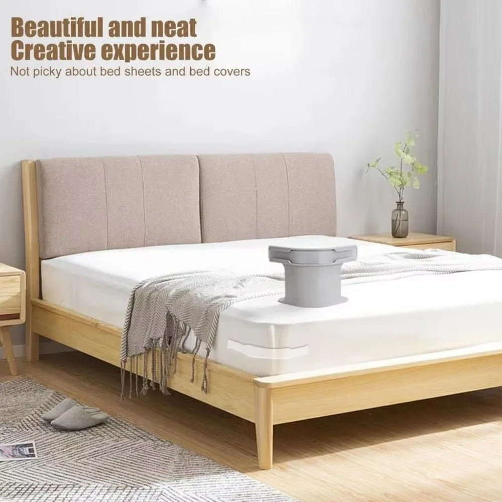 Grey White PP Adjustable Bed Sheet Clips Heavy Duty Holders
