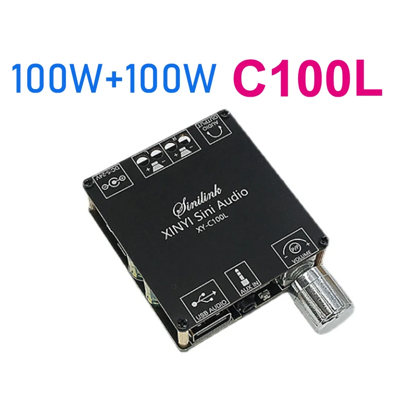 2*100W Bluetooth 5.0 Digital Power Amplifier Board  AUX Speaker 2.0 CH Stereo Home Music Wireless Module Audio AMP class a amplifier Audio Amplifier Boards