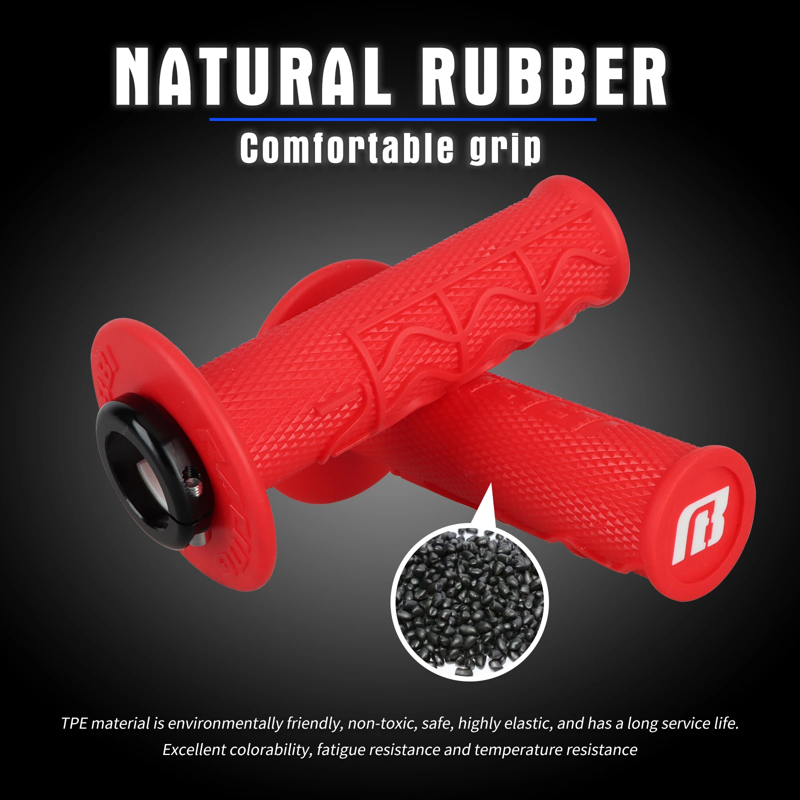 NIBBI Motorradgriffe 7/8 Zoll 22mm Gummi-Lenkergriffe Universelle Lock-on-Griffe Set für Honda EXC CRF Yamaha Motocross – Detail 11