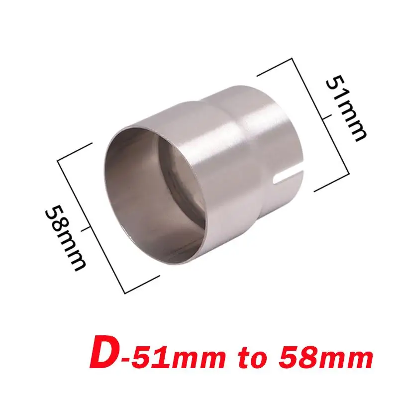 51mm to 52 54 56 58 62 64MM Exhaust Adapters Universal Motorcycle Muffler Pipe Connector Stainless Steel Conversion - Image 5