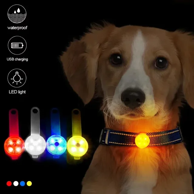 Seb38735f42b6409daae413a14075fddbR.jpg Dog collar, loss collar, weatherproof LED safety light, USB rechargeable LED light collar, dog, cat, pet
