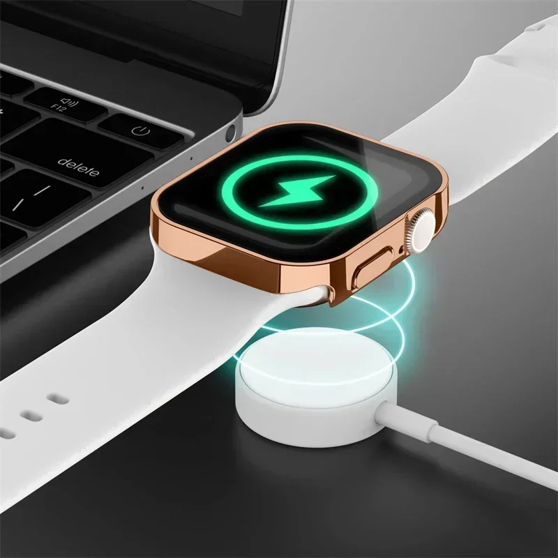 Abdeckung für Apple Watch 10 Gehäuse 46 mm 42 mm 45 mm 41-44-40 mm Displayschutzfolie aus gehärtetem Glas Serie 7 8 9 SE 5 Apple Watch-Zubehör – Detail 14