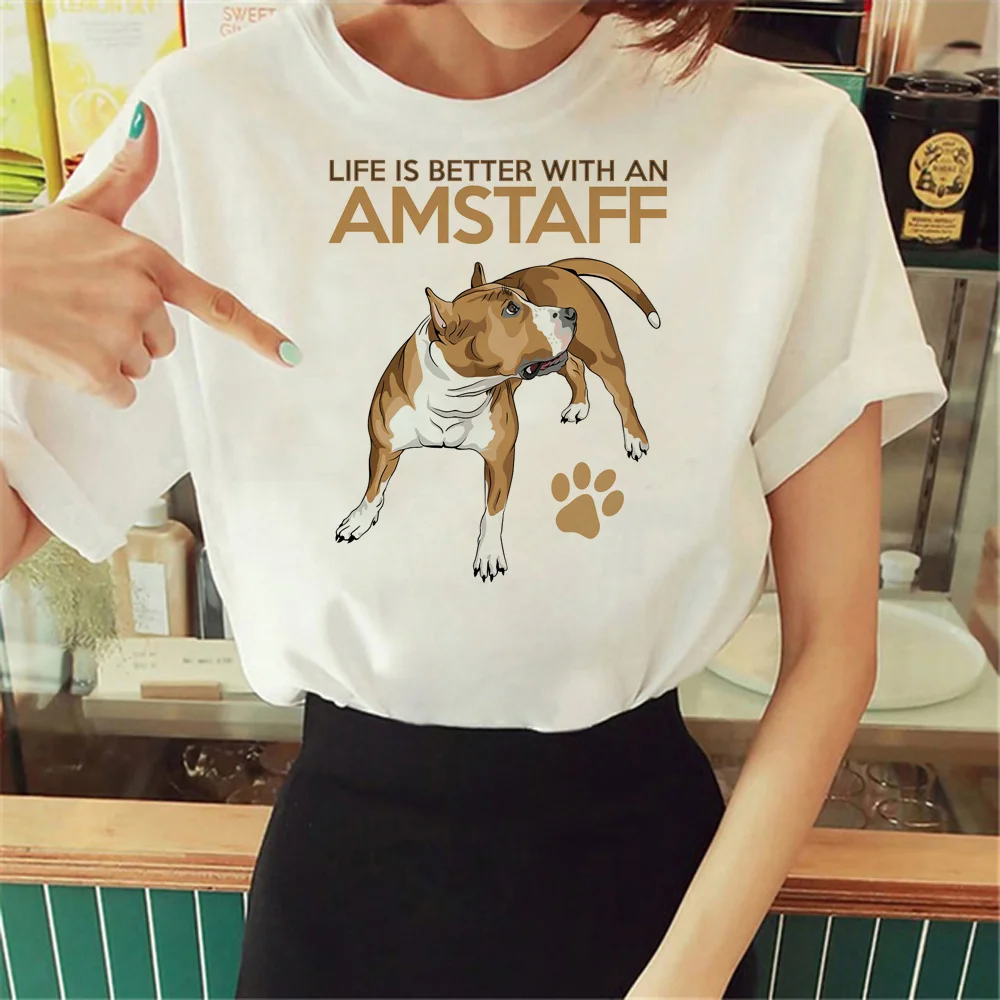 

Amstaff tshirt women comic streetwear anime tshirt female anime clothes