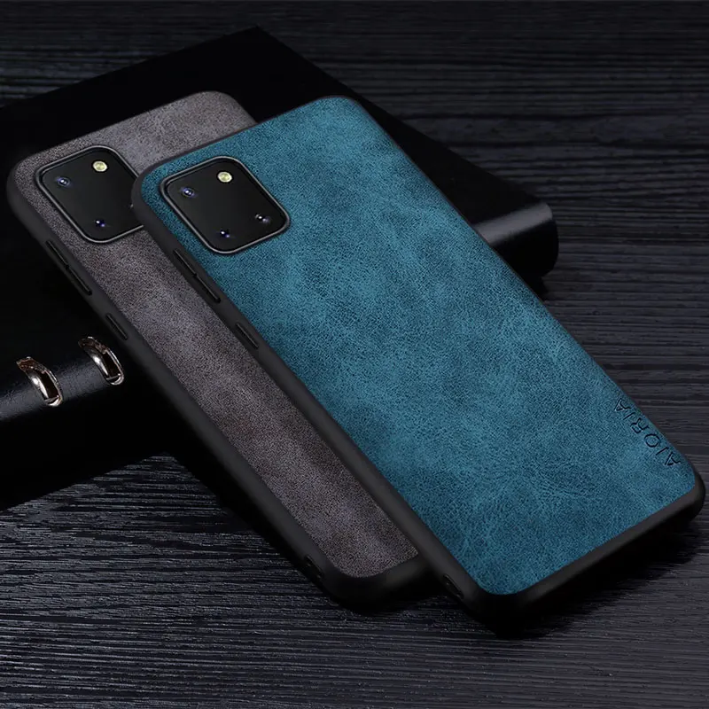 Premium Solid Color PU Leather Phone Case