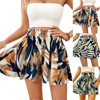 شورت كاجوال أنيق بخصر مرتفع مطبوع بتصميم بوهو 1