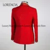 Customized Men Suits 3 Pieces Sets Notched Lapel Groom Tuxedos Wedding Prom Blazers Pants Outfit Terno Masculino Completo 3