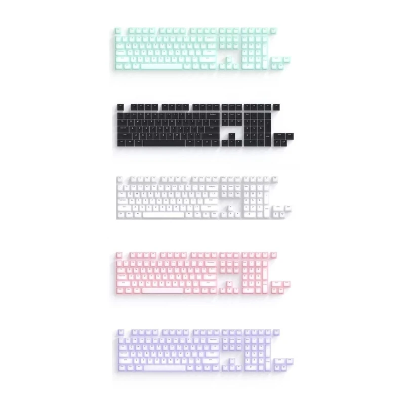 Teclas Pudim Abs Silicone Silenciosa Chave Cap Conjunto Keycaps para 21 61 87 104 108 Teclas Mecânica Teclado Substituição Keycap 104