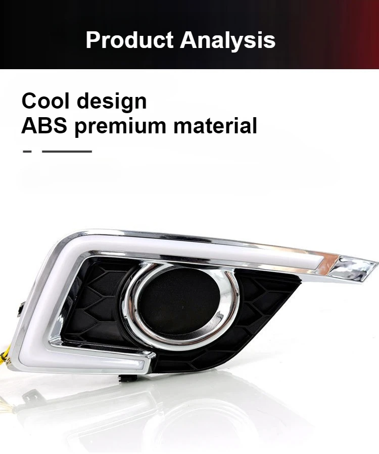 For Nissan Sentra 2016-2024 Car Led Daytime Running Light Front Bumper Fog Lamp DRL Yellow Dynamic Turn Signal Accessories detail image 4