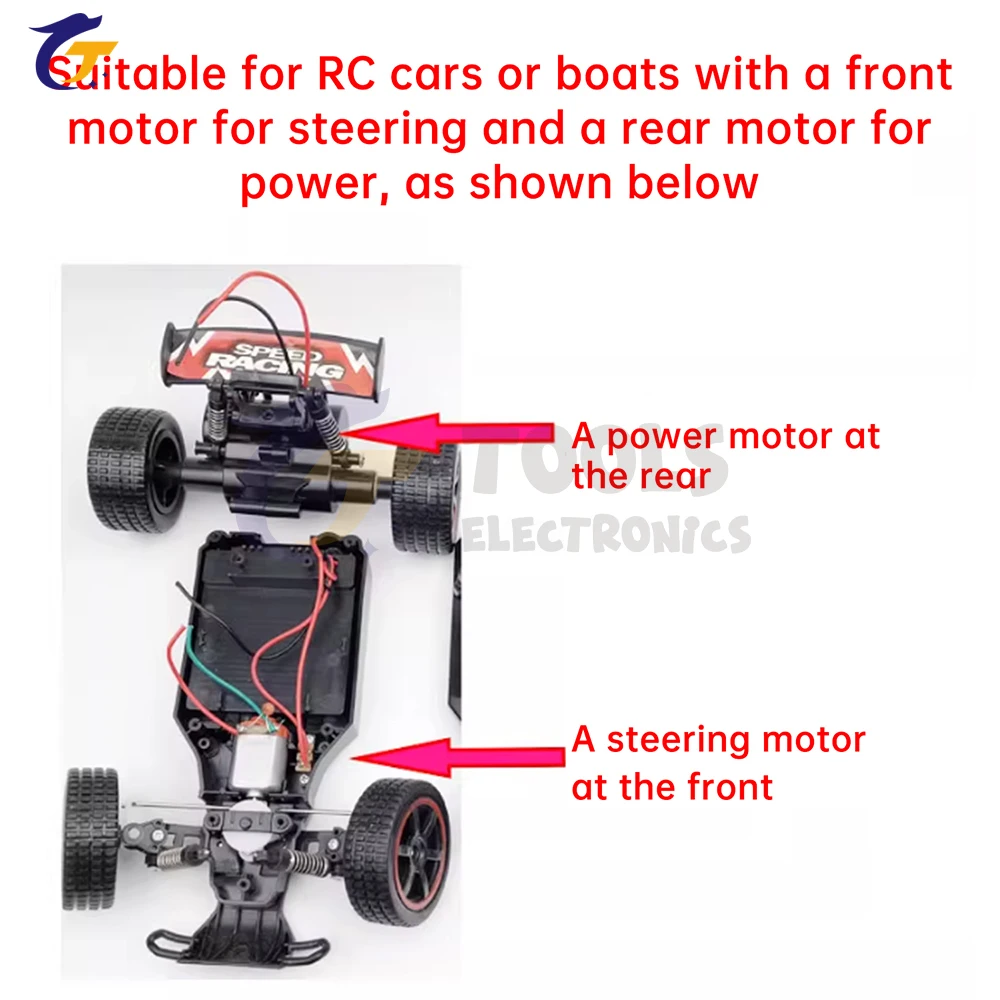 Kit modulo ricevitore telecomando a 4 canali 2.4G - ricaricabile per modello RC robot auto giocattolo fai-da-te - Image 6