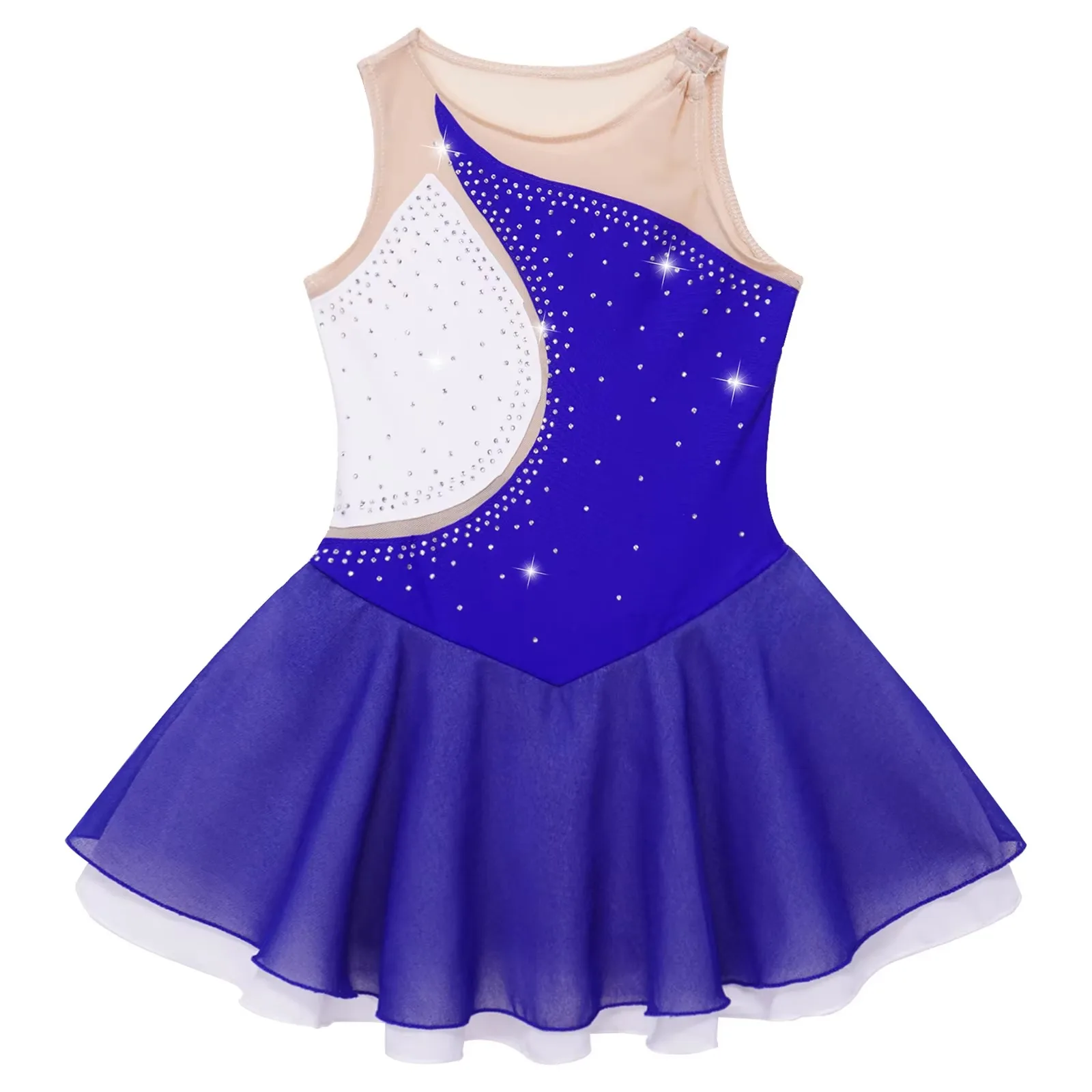 Kids Girls Rhythmic Gymnastics Artistic Figure Skating Dresses Ballet Jersey Leotard Costume Sparkly Ballerina Tutu Dance Dress