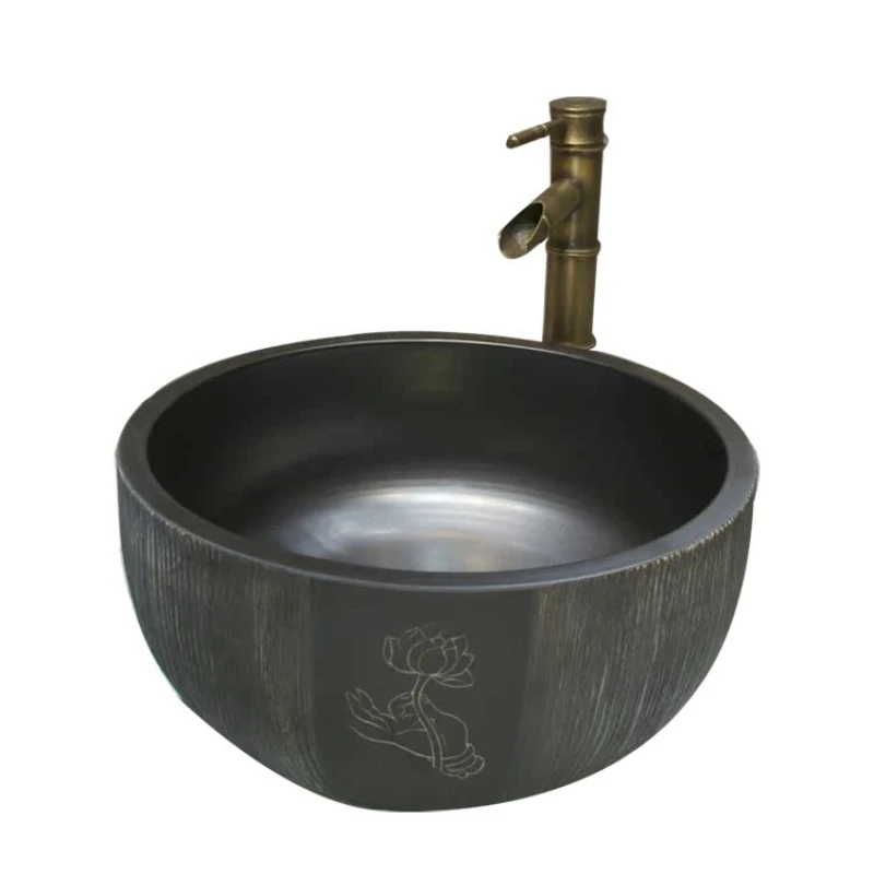 

Foot basin club foot bath basin ceramic foot soaking bucket with a height of 20cm on the table basin