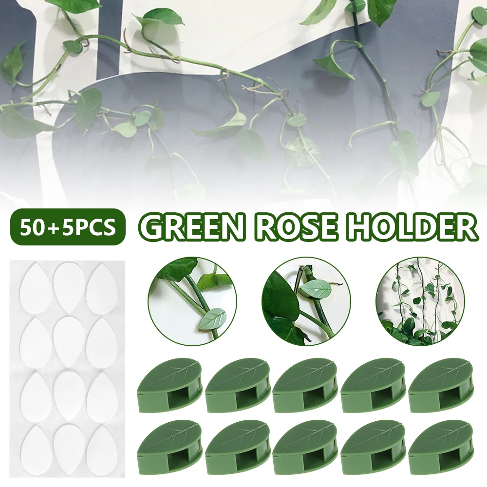 

50Pcs Plant Clips Garden Plant Wall Clips Fixer Invisible Self-adhesive Sticky Fixer Wall Bracket Clip Plants Wall Climbing Hook