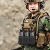 Triple Magazine Pouch Double-Layer Mag Pouches 6 Rounds Mag Bag Open-Top Molle Pouch Universal Cartridge Holder for M4 M14 M16 5