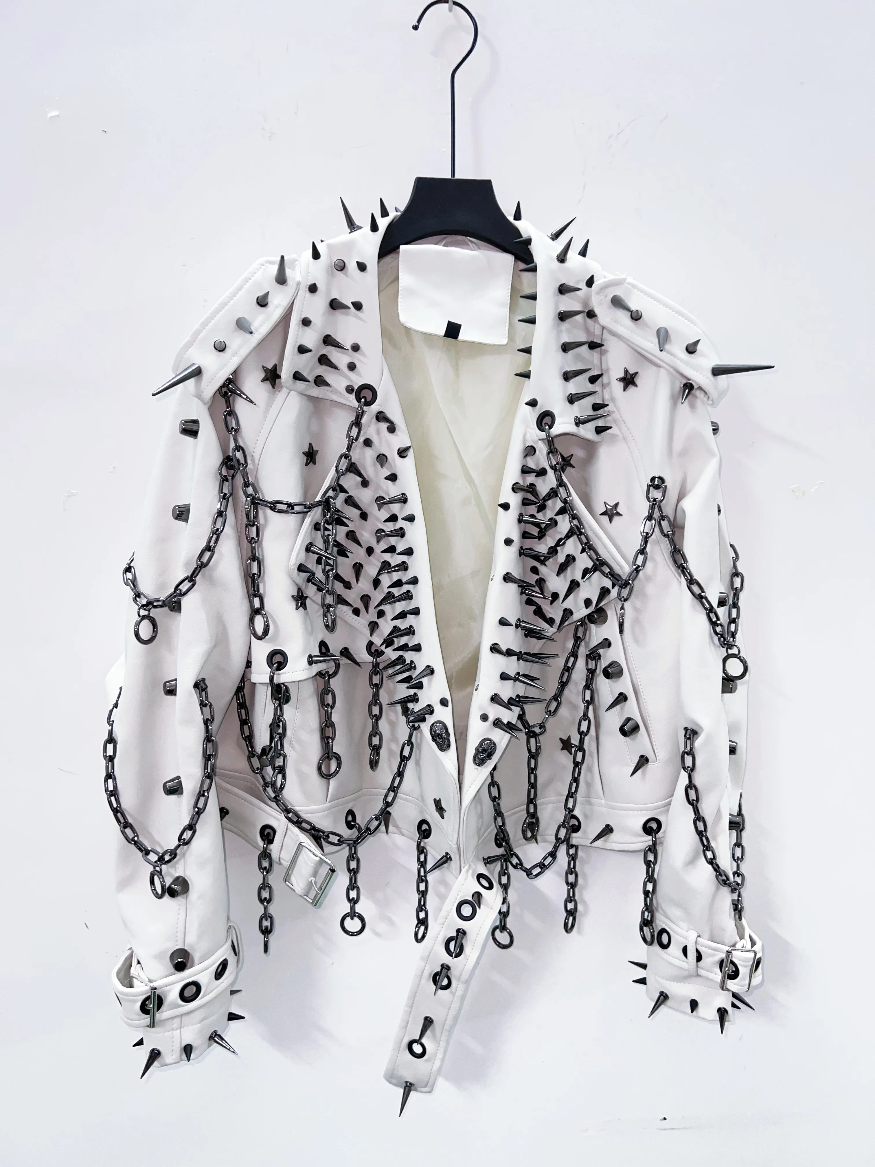 vintage Leather y2k Jacket Skull Jacket Punk Jacket gothic