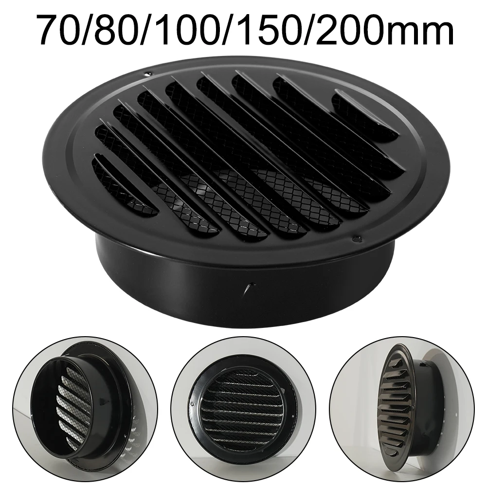 70-200 มม.สแตนเลสสตีลผนังด้านนอก Air Outlet Vent Grille รอบท่อหมวกฝาครอบระบายอากาศตาข่ายรูระบายอากาศระบบ 1