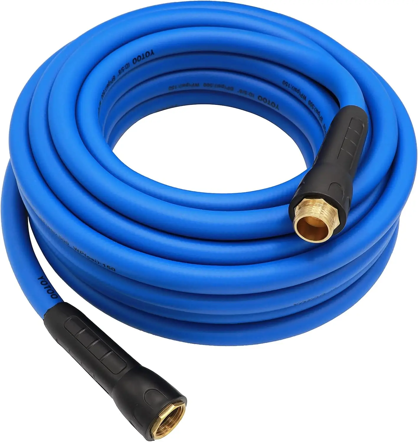 

YOTOO Heavy Duty Hybrid Garden Water Hose 5/8-Inch by 50-Feet 150 PSI Kink Resistant Flexible with Swivel Grip Handle