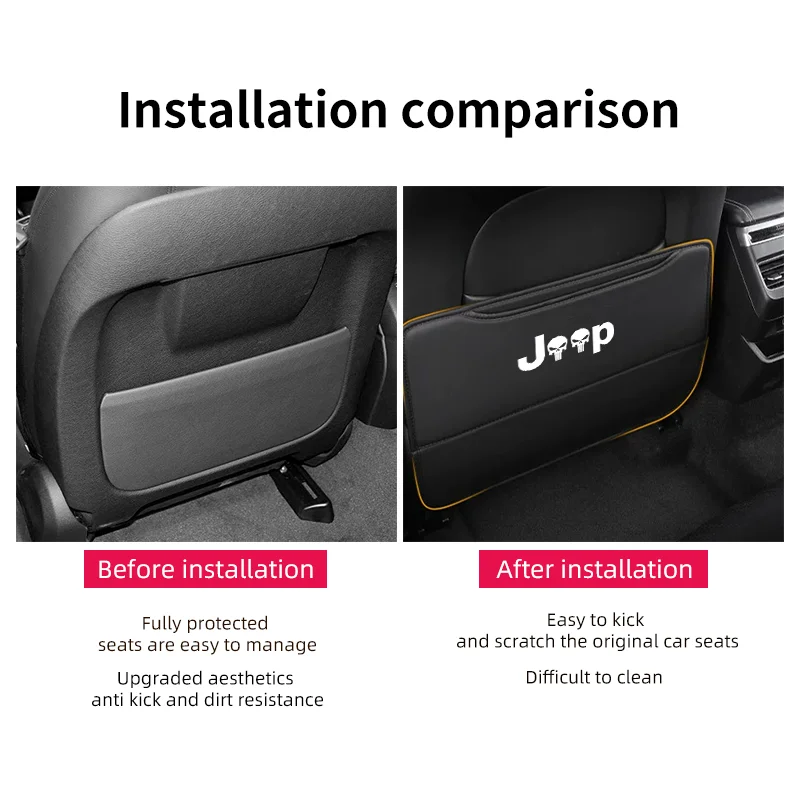 Car Seat Anti Kick Pads Anti-dirty Pad Seat Back Protective Mats For Jeep Wrangler Gladiator S Special Edition Grand Commander