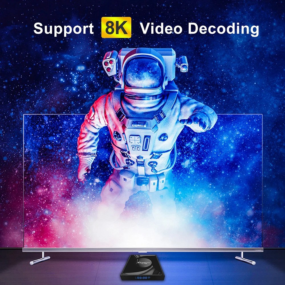 Google Voice Assista TV Box Android 13 X88 PRO 4G 64G Rockchip 2.4G&5G Wifi 4K HDR Set Top Box USB 3.0 Support 3D Movie Ott