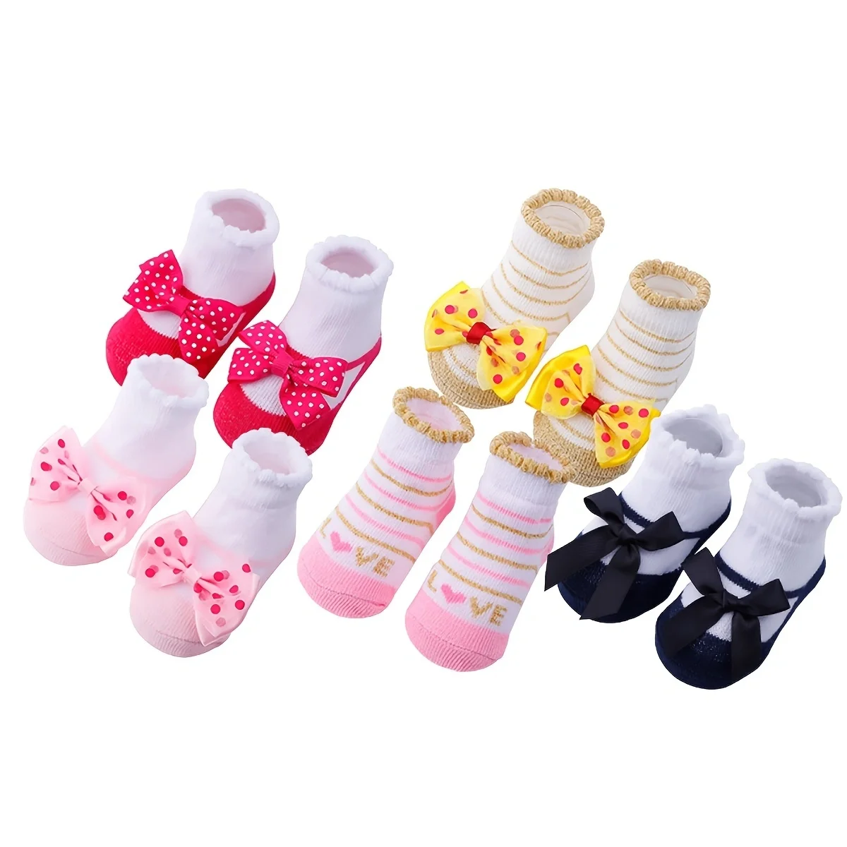 Kids Children's Socks for Girls Boys Non-slip Print Cotton Toddler Baby Christmas Socks for Newborns Infant Short Socks Clothing 4