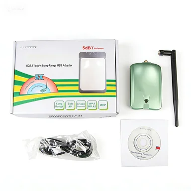 Ralink 3070L 칩셋 2000mW 고출력 무선 네트워크 카드 150Mbps 무선 USB 어댑터(5db 안테나 포함) ALFA AWUS036NH