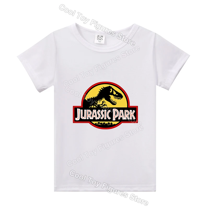 Jurassics World Series Kids Clothes Short Sleeve Summer Hot Movies T-shirt Dinosaur Park Boys Girls Base Top Trend Birthday Gift