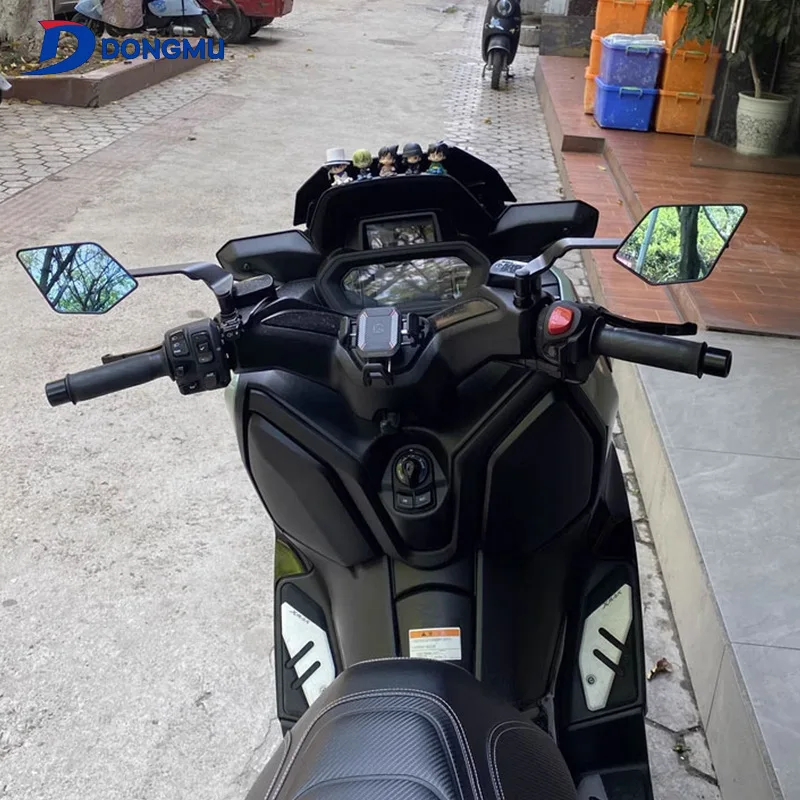 야마하 XMAX, 가와사키 Z800 Z750 Z125, 듀크 990, 혼다 NMAX PCX AEROX용 조절식 회전 오토바이 사이드 리어뷰 미러