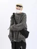 Oversize Hollow out Design Knitted Sweater Men Women Lazy Style High Street Fashion Breathable Elastic Loose Fit Long Sleeve