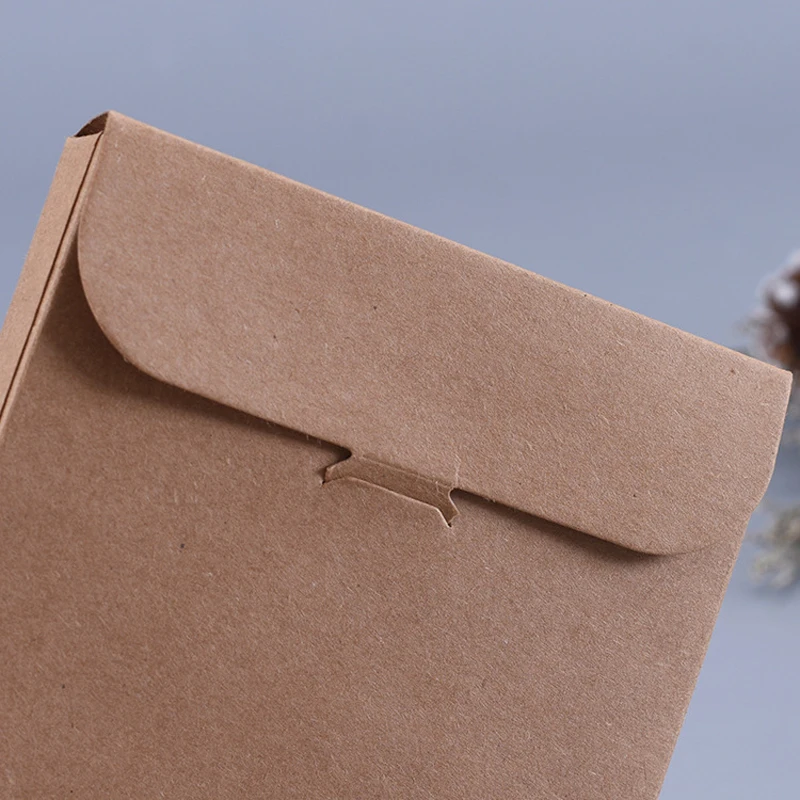 Kraft Paper Postcard Box Folder Photo Storage Envelope Packaging Gift Box Underwear Packaging