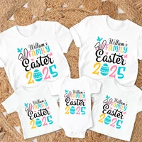 Custom Family Easter 2025 Shirts Dad Ad Mom Sis Bro Baby Buuny Print Shirts Tee Baby Bodysuit Easter Family Look Outfit T-shirt 1