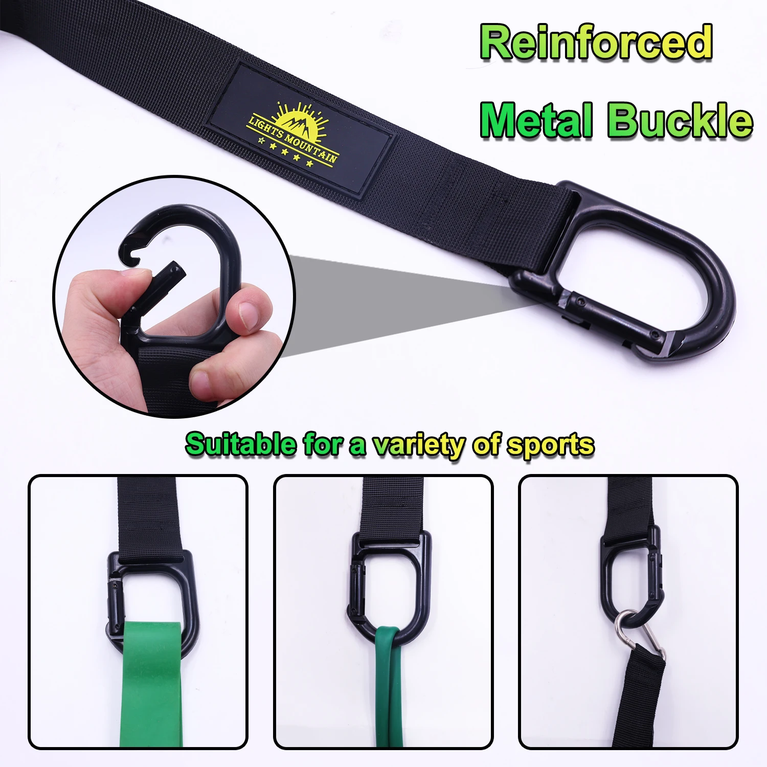 Door Anchor for Resistance Bands Heavy Duty Door Anchor with Extra Large Foam Stopper  for Loop Bands Resistance Tube Yoga 4