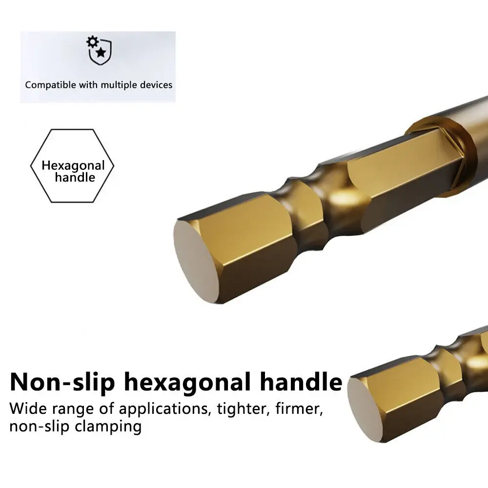 7PCS 3-12mm Cross Hexagon Tile Drill Bits Set For Glass Metal Ceramic Carbide Alloy Cross Tile Drill Bit Set Drilling Tools drill bit set