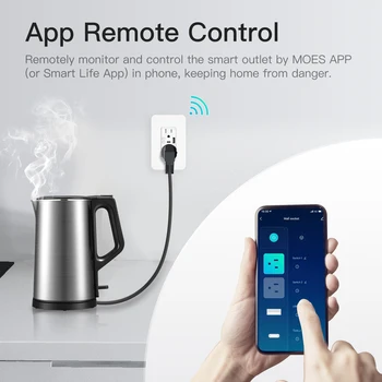 WiFi Smart Power Wall Socket with Type C And USB Dual Outlet Plug Power Outlets Support Alexa Google Home 3