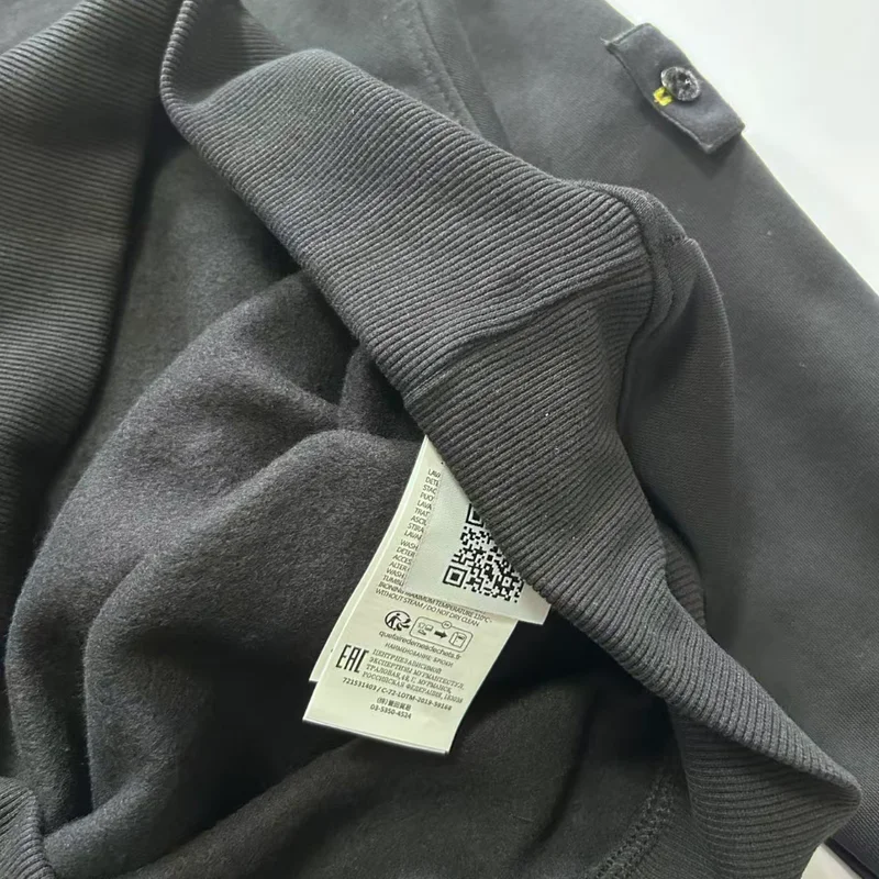 Sweat-shirt à capuche col rond pour homme, style marque de luxe italienne, avec 3 étiquettes, motif boussole 26, en molleton de coton, collection automne 1