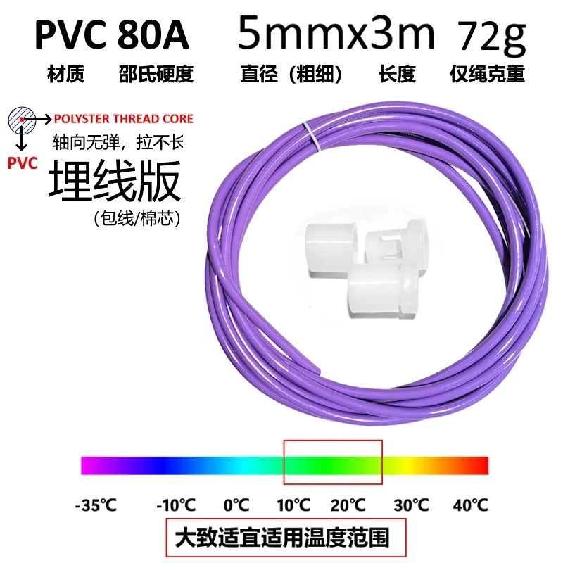 PVC 5mm 3m 80A WC