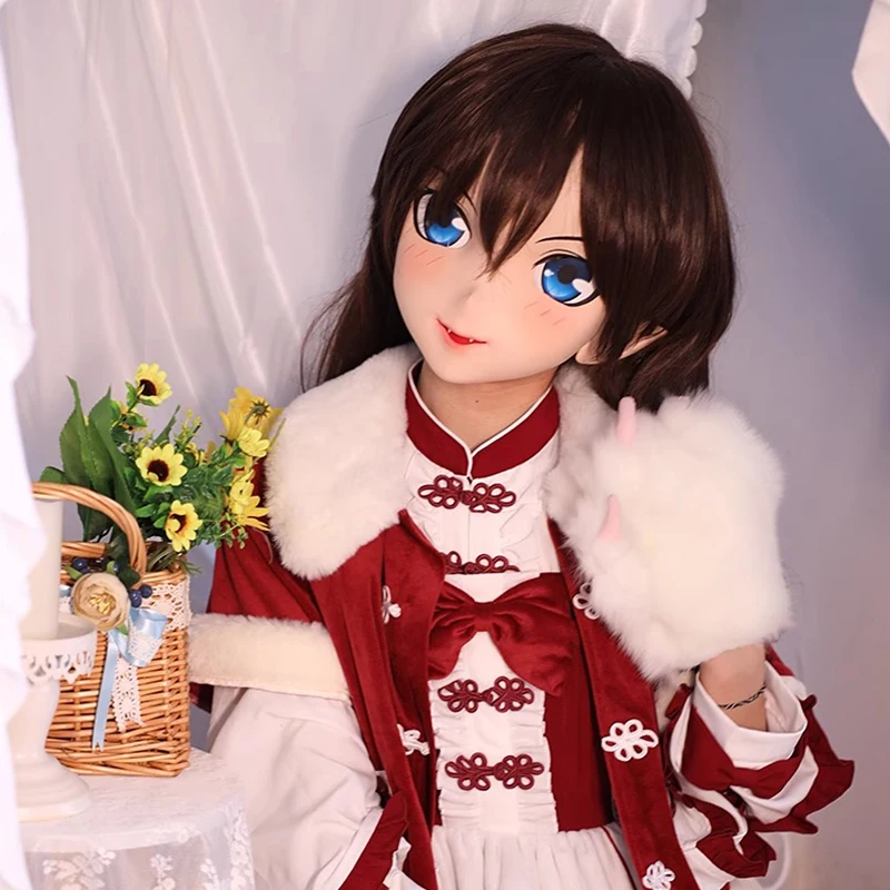 Customized Female Sweet Girl Resin Half Head Kigurumi BJD Mask