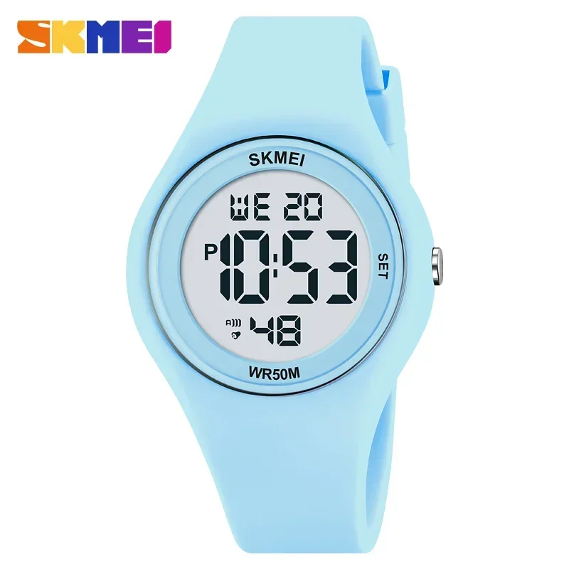 SKMEI 2317 Waterproof Sports Countdown Alarm Digital Watch for Women Luxury LED Display Girls Ladies Wristwatches Reloj Mujer